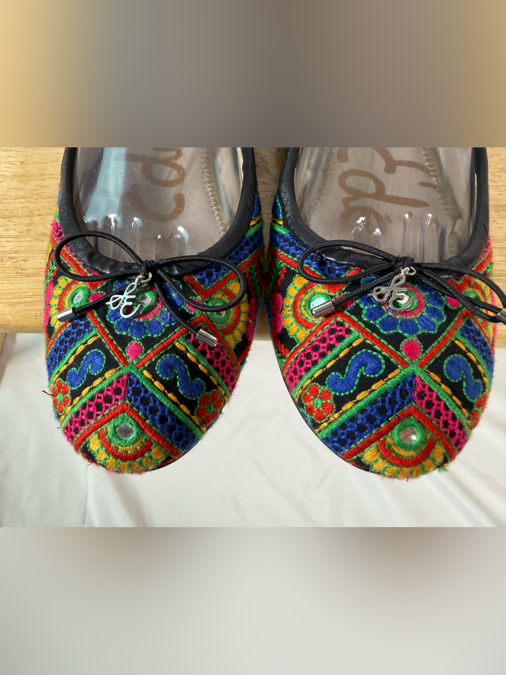 Sam Edelman Felicia Bazaar Floral Embroidered Majori Shisha Ballet Flats SZ 9.5 - Picture 4 of 15